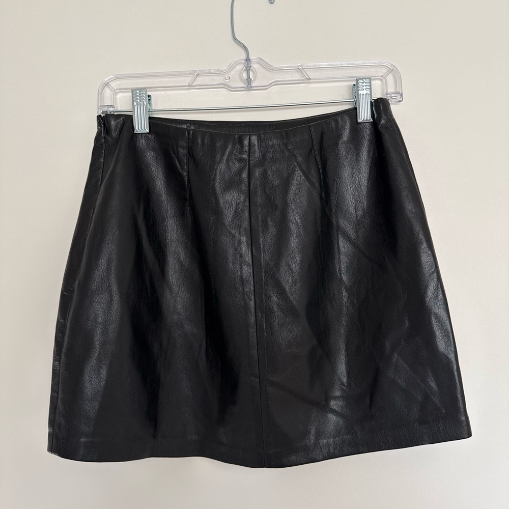 Show Me Your MuMu Tyra Black Pleather Mini Skirt - Picture 4 of 7
